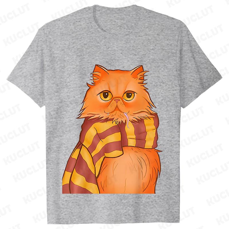 Cute Potter Cats Women T-Shirt Fashion Plus Size Unisex Tshirt Harajuku Short Sleeve Top Tees O Neck Mother Gift Female Clothing