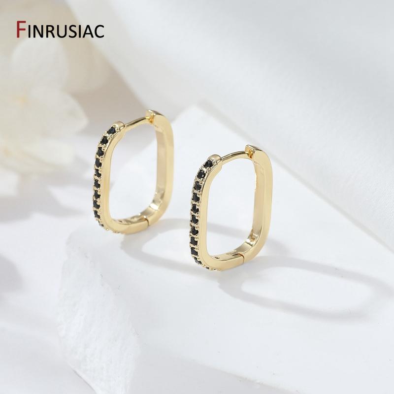 2026 New Fashion Hoop Earrings For Women Gold Plated Inlaid Zircon Round Earrings Exquisite Jewelry Women Earrings Wholesale