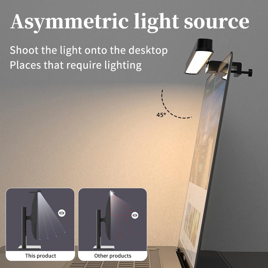 Computer Monitor Hanging Light Warm Light/RGB Computer Screen Light USB Powered Eye Protection Clip Light for Computers/laptops