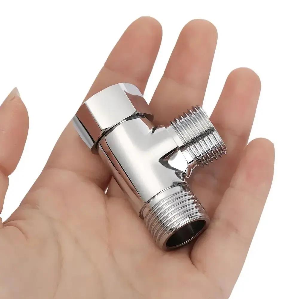 Anti-Rust 3 Way T Shape Adapter Replacement Anti-leak Brass T Adapter Multi-purpose Easy To Install Shower Diverter Valve