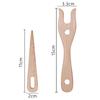 2x Knitting Fork and Eye Needle Kit Crafts Accessories Portable Knitting Ancient Cording Tool Lucet Fork Crocheters DIY Knitters
