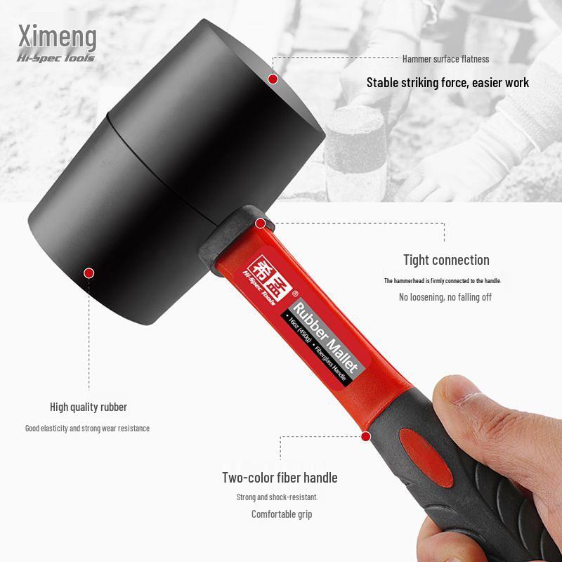 Multi-Purpose Mallet: Rubber, Leather & Plastic for Tile Installation & Decoration