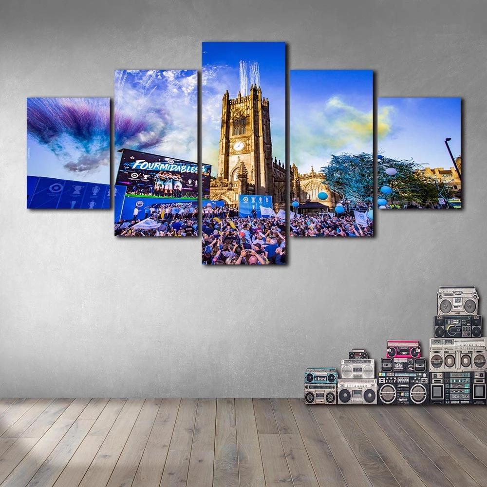 

Modular Pictures Frame Print 5 Pieces 2019 Joint Trophy Parade Building Scenery Wall Poster Canvas Painting Art Aisle Decor Home 20x35 20x45 20x55cm