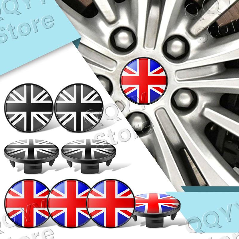 4Pcs 54mm England Flag Emblem Car Wheel Center Cover Hub Cap Stickers For Mini Cooper S R50 R52 R53 R55 R56 R58 R59 R60 R61