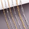 2.5/2.7/4mm Stainless Steel Gold/Silver Color Paper Clip Link Chain Necklace Fashion Jewelry Can Be Customized Length 14-30inch