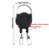 1pc Creative Double Headed Retractable Keychain Practical Badge Holder Reel with Reel Cord Durable Keyring Anti-lost Keys