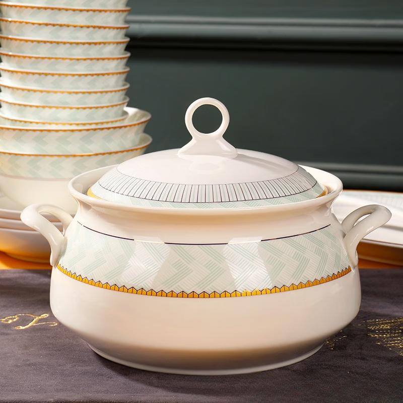 Zhi Shi Jingdezhen 58-Piece Bone China Tableware Set