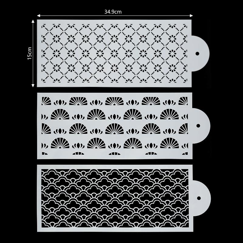 Fais DU Cake Decorating Stencils Mold Floral Kitchen Accessories Plastic Spray Baking Mesh Stencil Cake Molds Cookie Fondant