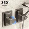 Shower Holder Suction Cup Holder Adjustable Showerhead Holder Plating Shower Rail Head Holder Bathroom Wall Mount Bracket