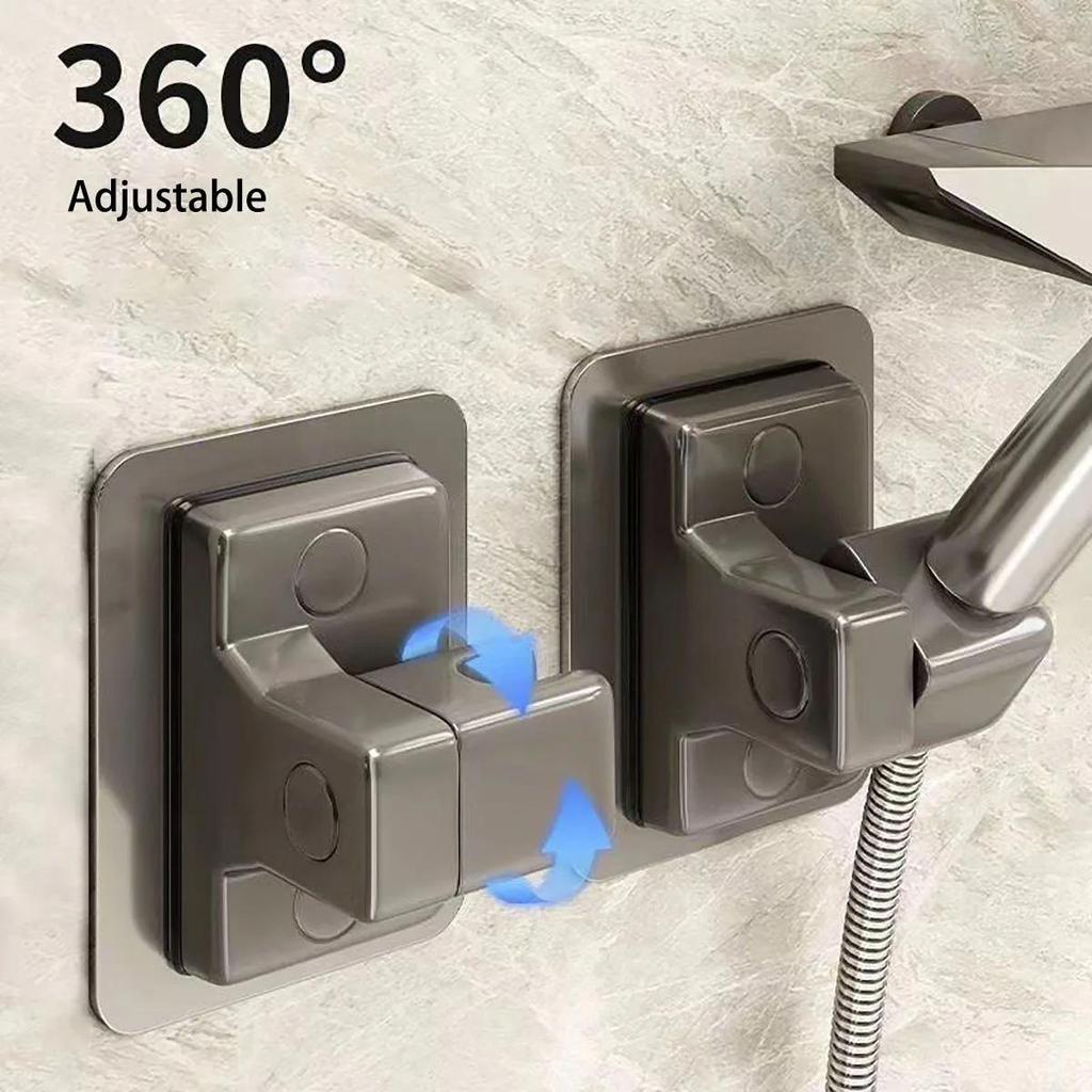 Shower Holder Suction Cup Holder Adjustable Showerhead Holder Plating Shower Rail Head Holder Bathroom Wall Mount Bracket