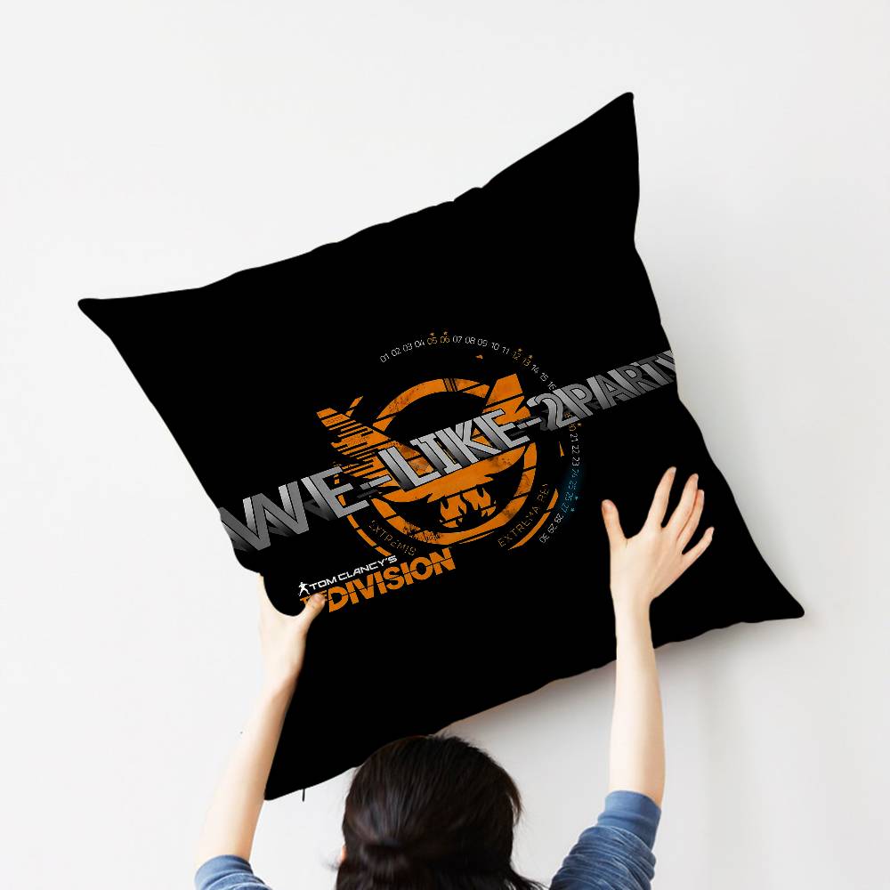 T-Tom Clancy'S The Division Cushion Cover Inches Farmhouse Decor Home Throw Pillow Covers For Couch Decorations