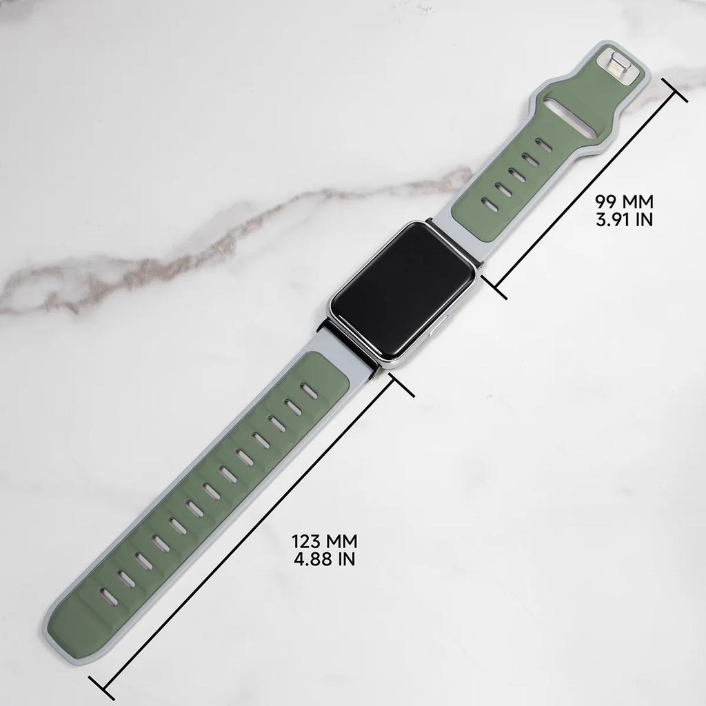 Adjustable Sport Band For Samsung Galaxy Watch Fit 3 Two Tone Silicone Strap For Galaxy Fit3 Smartwatch Breathable Bracelet