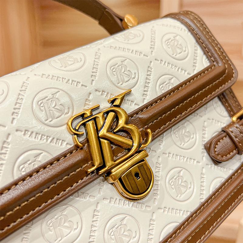 Simple Genuine Leather Handheld Women's Bag Small Square Bag 2023 New Trend Versatile Fashion Niche One-shoulder Crossbody Bag Summer