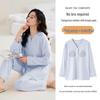 Spring & Autumn Nursing Pajamas for Postpartum Women with Breast Pads