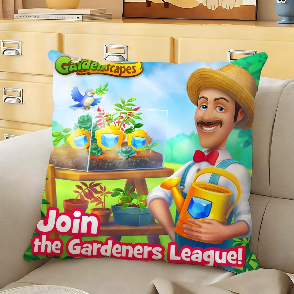 

Game GGardenscapes Cushion Cover Soft Durable Reversible Pillow Cover Home Car MultiScene Daily Comfort Pillowcase 30X30cm