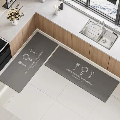 Waterproof PVC Kitchen Rug Non-slip Oil Proof Floor Mat Long Foot Mats Minimalist Home Decor Carpet