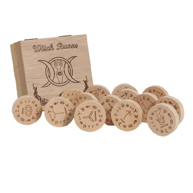Nordic Rune Wood Set Rune Set Rune Stones Rune Tarot Card Rune Stones Set