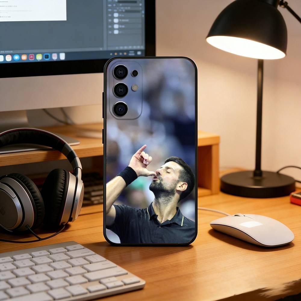 Novak Djokovic Handyhülle Für Samsung S25,S24,S21,S22,S23,S30,Ultra,S20,Plus,Fe,Lite,Note,10,Schwarze Hülle