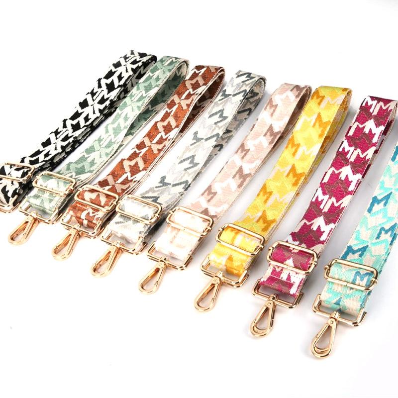 New Messenger Bag Shoulder Strap Versatile Adjustable Replacement Bag Strap Ethnic Style Five-pointed Star Bag Strap Accessories