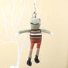 1Pc Plush Funny Cartoon Leather Pants Frog Plush Keychains Pendant  Bag Ornaments Soft Stuffed Animal Toy Kids