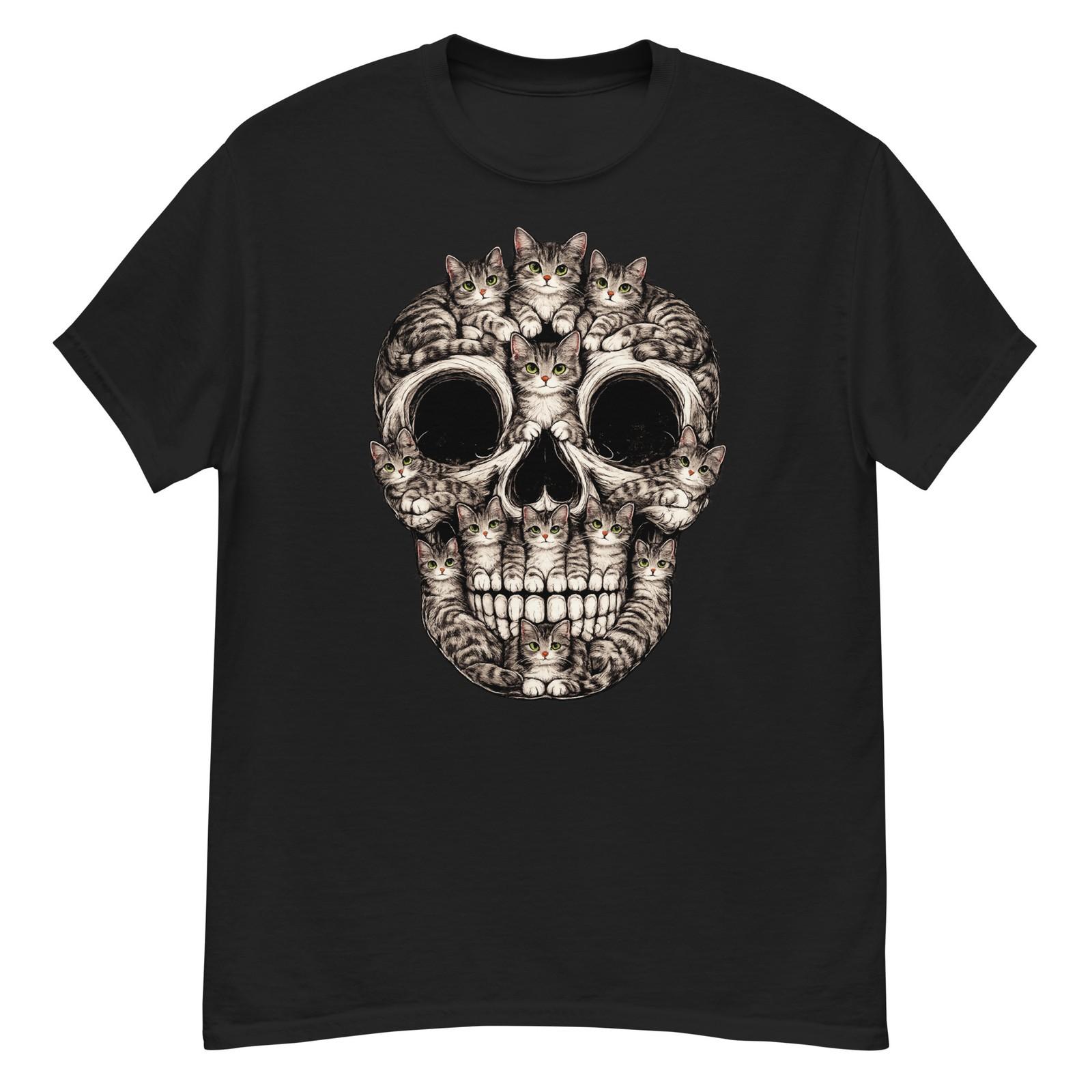 Tabby Skull Unisex Graphic T-Shirt 100% Cotton S разноцветный