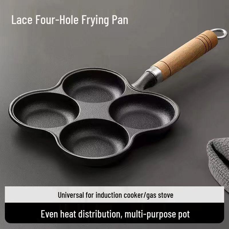 

Wutuo Cast Iron 4-Hole Non-stick Frying Pan