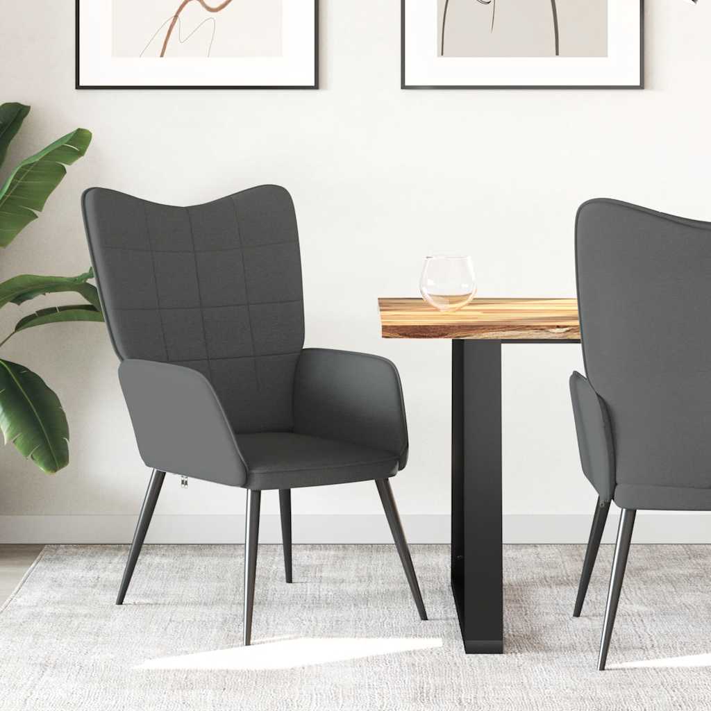 Vidaxl Armchair, Dark Gray, Upholstered In Fabric