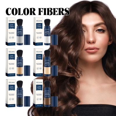EELHOE 6 Farben Haarfasern Nachwuchspulver Keratin-Applikator Haarwuchsmittel Sprühpumpe Kamm Schönheits-Gesundheitstool