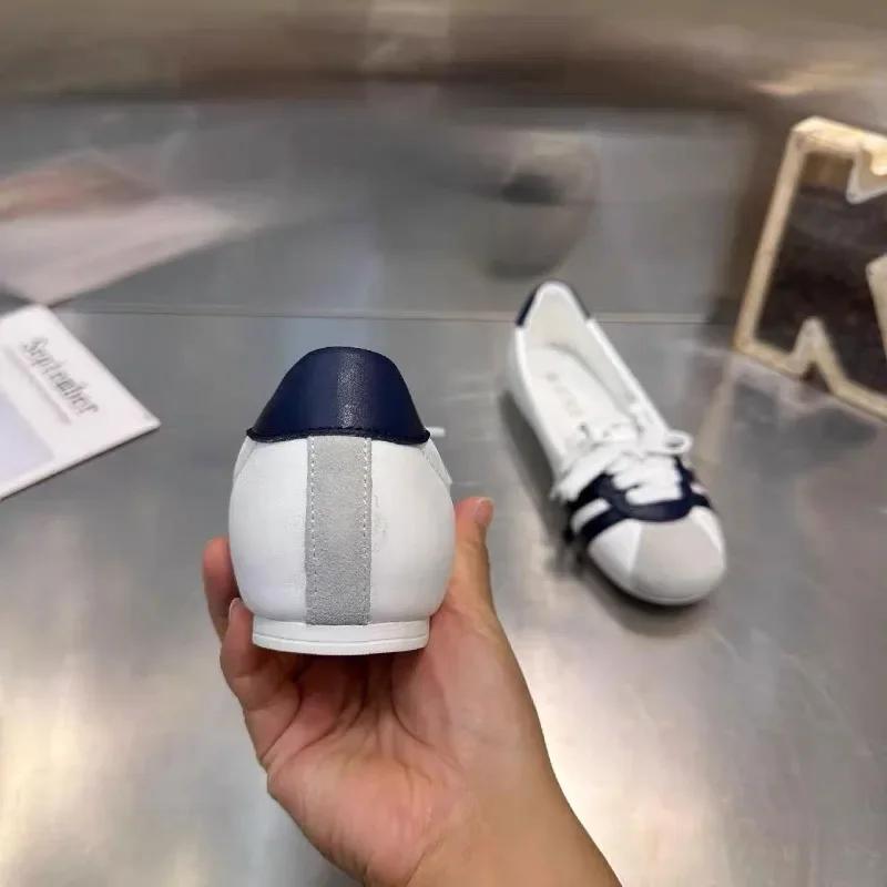 Fashion 2024 Women's Fashion Flat sneakers Bottom Sports Colored Casual Shoes Flat Heel Lace Up Derby Shoes Women's Casual Sports Shoes