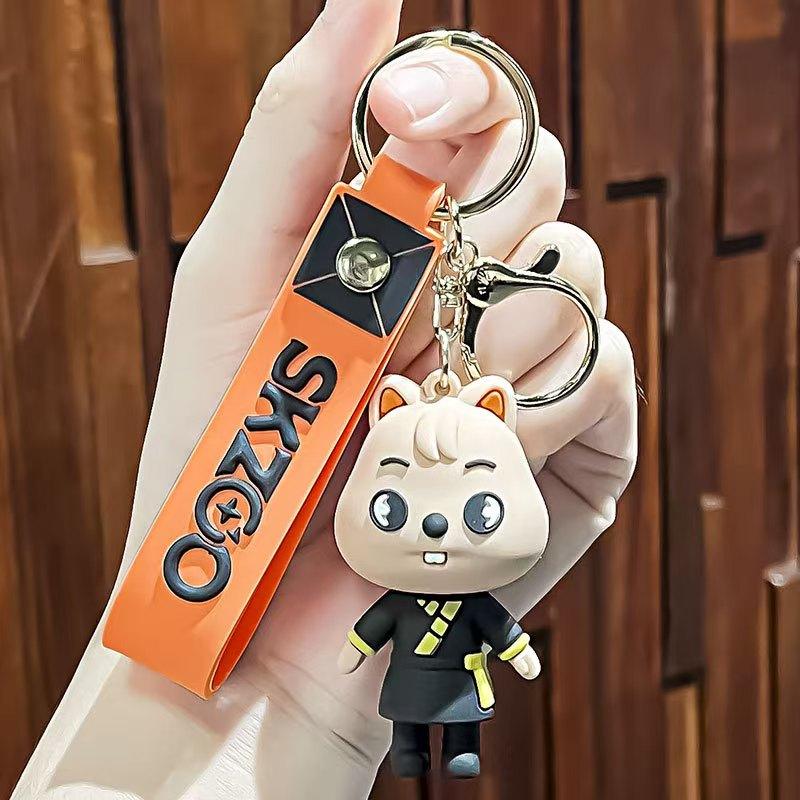 SKZOO cartoon doll keychain Stray Kids cartoon mini 3D doll toy keychain children s toys