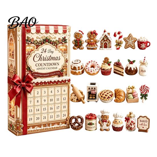 Festive Decoration for Home 2026 Nutcracker Advent Calendar, 24-Day Acrylic Ornament Set with Classic Party Favors Children Soldier Figures, Christmas