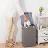Thickened Cotton Linen Foldable Laundry Basket with Lid - Large Capacity, Mold-Proof & Washable
