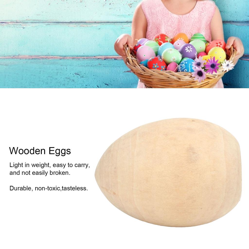 10 Stuks Houten Eieren Levendig Lichtgewicht Draagbaar Niet Snel Breekbaar Voedselspeelgoed Nep Eieren voor Familiedecoratie