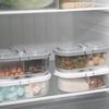 Clear Lid Double Compartment Food Storage Container Plastic Snacks Keepers For Kids Travel And Daily Use