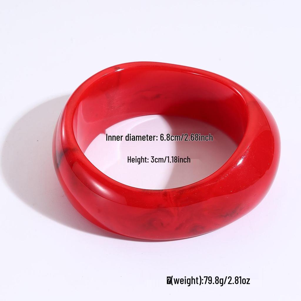 Europese & Amerikaanse Retro High-End Semi-Transparant Ovaal Hars Armband voor Meisjes