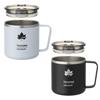 LOGOS ThermoWall Vacuum Insulated Mug 330ml Ice Gray 81286182 Camping Mug Bottle Slim Design Lightweight Keeps Drinks Hot or Cold Direct Drinking