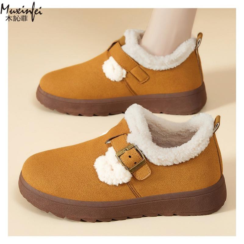 Fashion Women's Cotton Shoes Winter New Fashion Versatile Cotton Boots with Thick Velvet Snow Boots Fashion Cheap Shoes Clearance