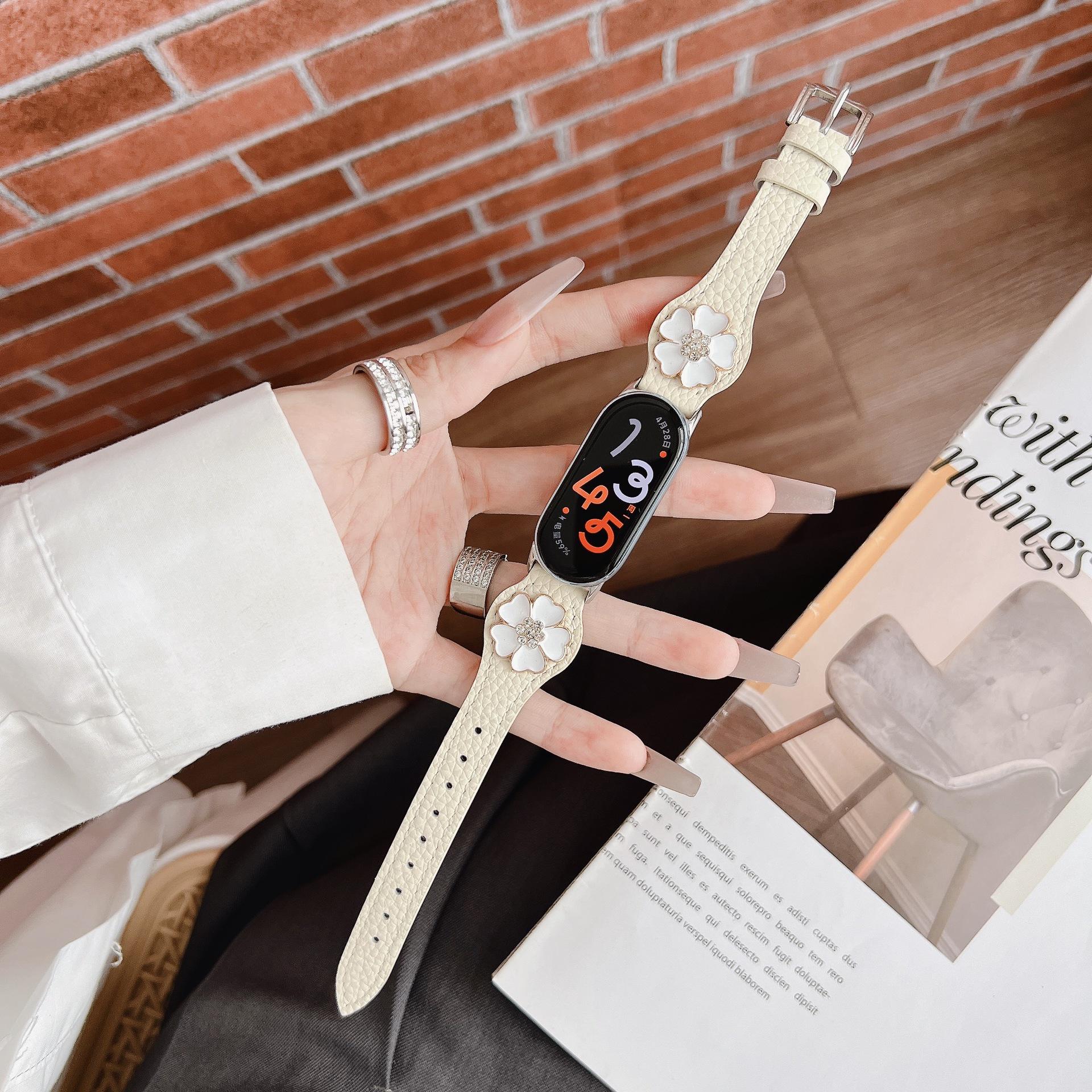 

Five-Petal Flower Watch Band for Apple iWatch Series 1-10 Apple 38/40/41/42mm слоновая кость
