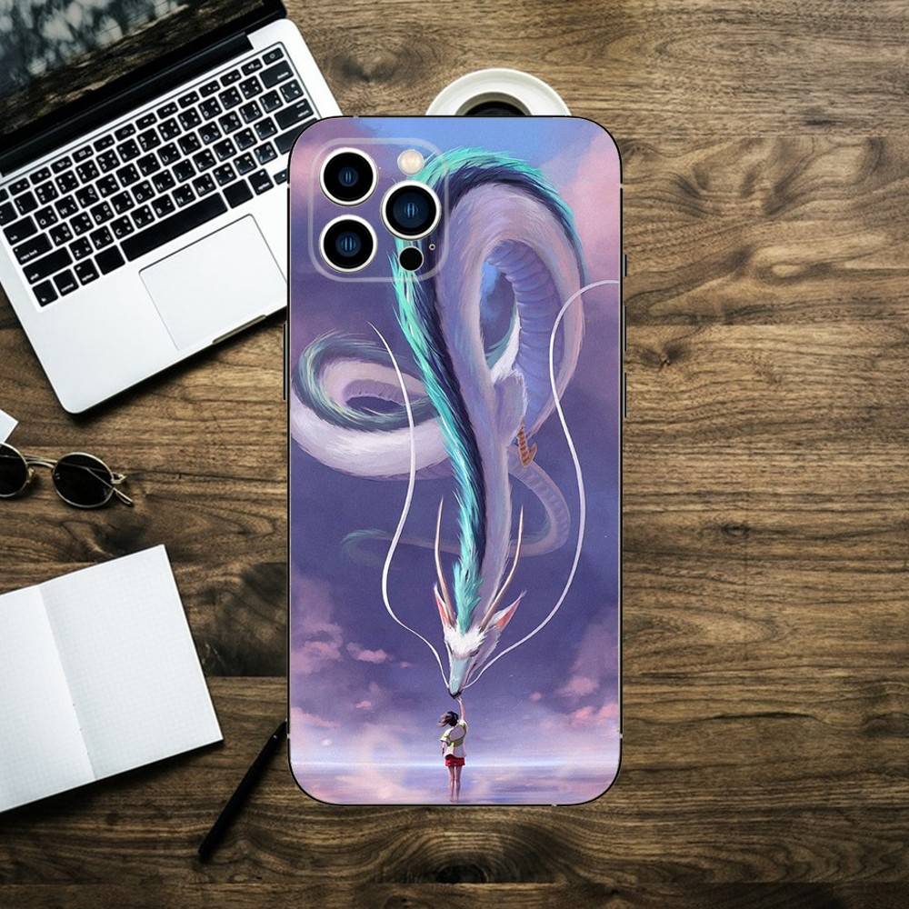 Japanese Art Dragon Yin Yang Phone Case For iPhone 16,15,14,13,12,11,XS,XR,X,8,7,Pro,Max,Plus,mini Silicone Black Cover