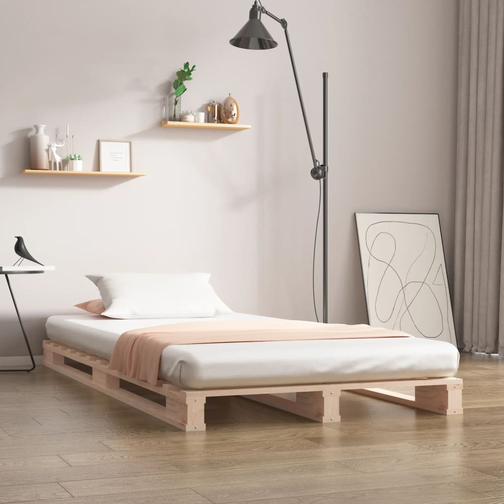 Vidaxl Letto in Pallet, 100X200 Cm, Legno di Pino Massiccio
