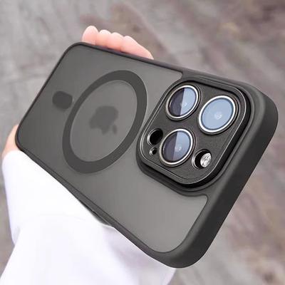 Matte transluzente Handyhülle für iPhone 17 16 15 14 13 12 11 Pro Max Plus 16e für Magsafe kabelloses Laden Objektivschutzabdeckung