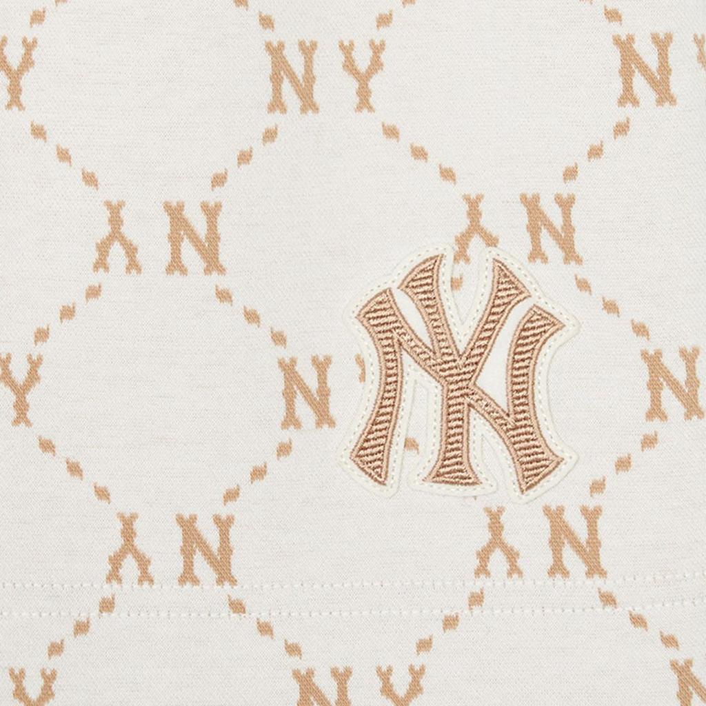 New MLB Diamond Monogram Casual Shorts Unisex Cream 3ASPM0343-50CRS