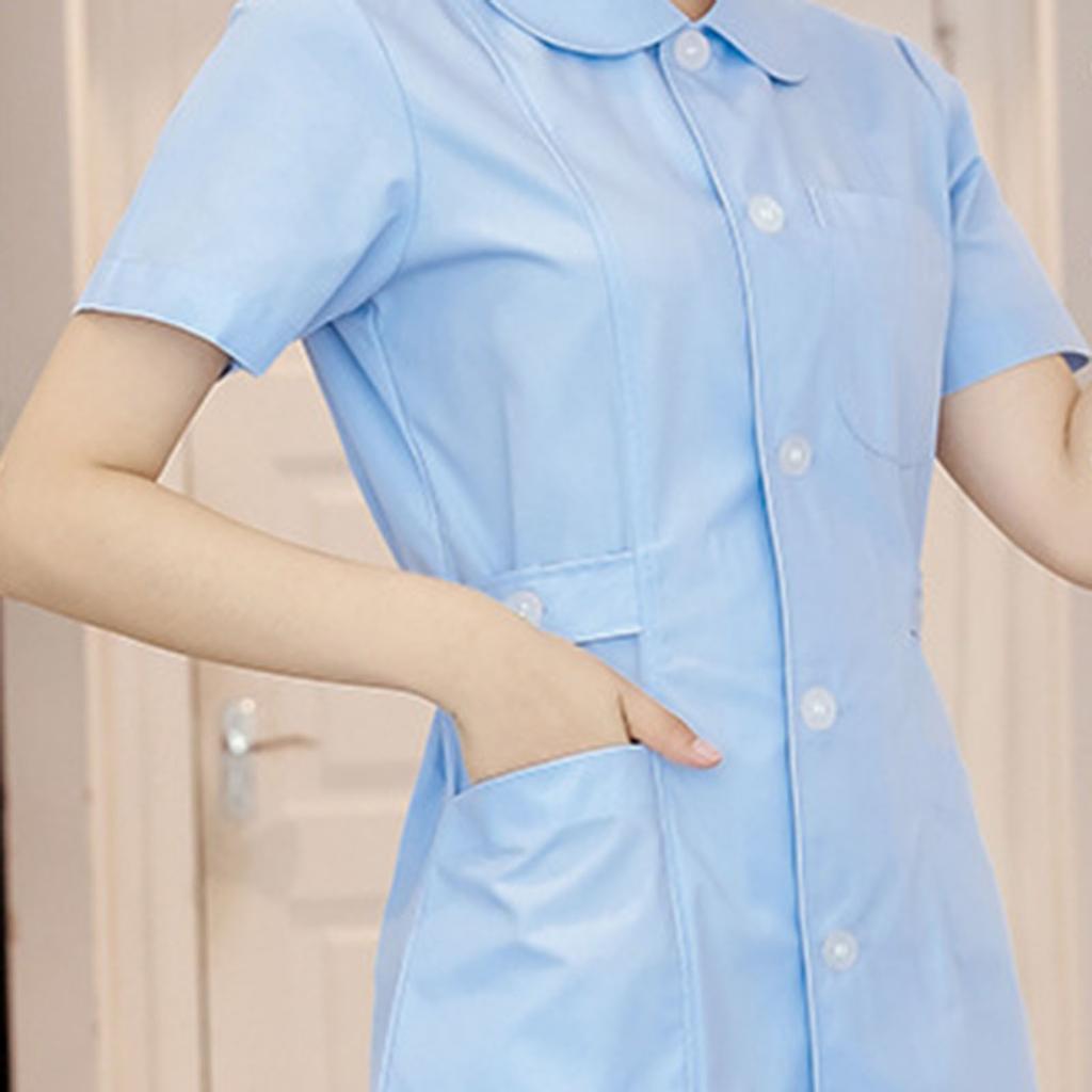 Dámská módní panenka Krátký rukáv ke krku Jednobarevné Nosit šaty