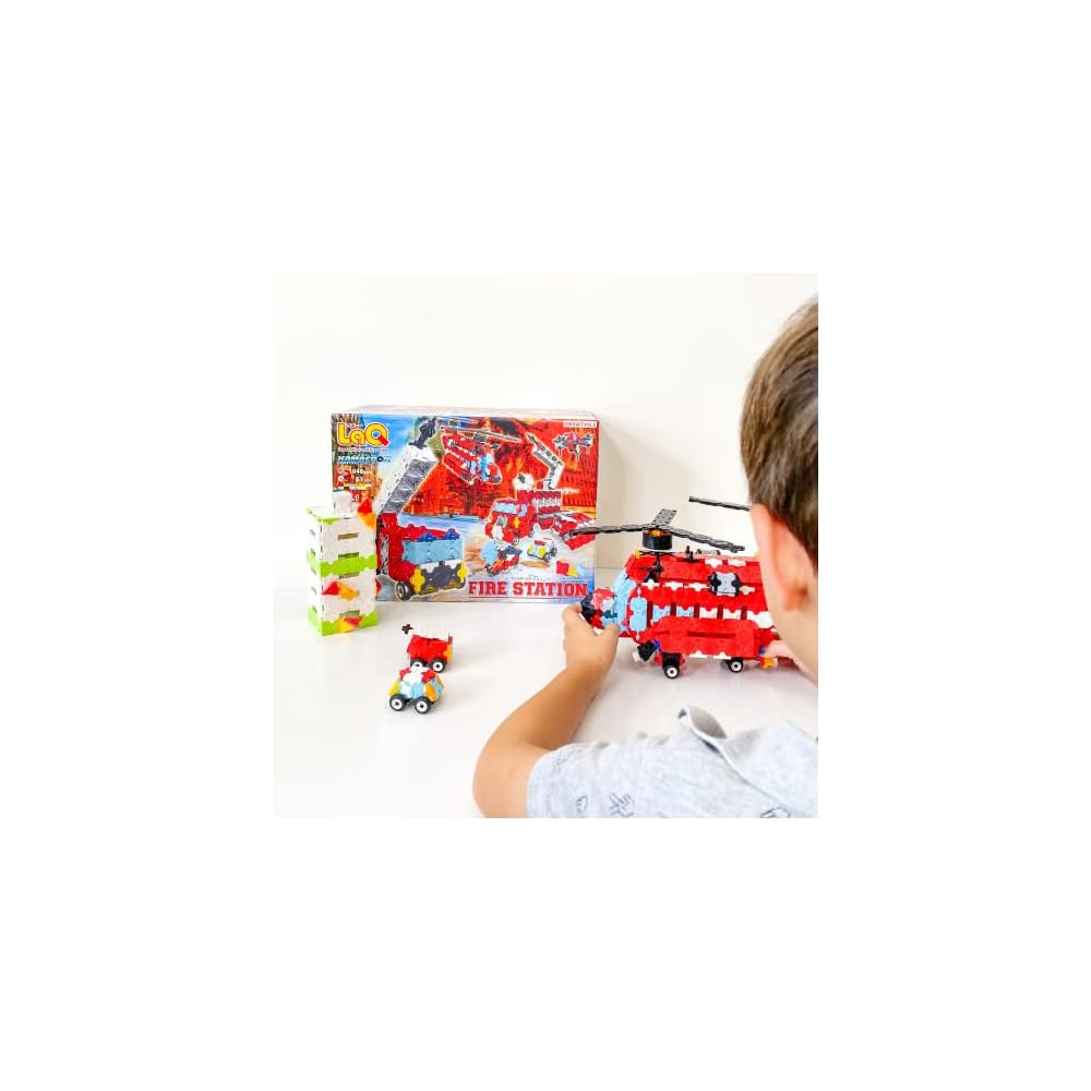Yoshiritsu LaQ Hamakuron Constructor Fire Station Building Set Educational Toy