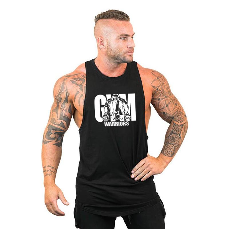 Muscleguys  Men's Running Vests Gym Warriors Clothing Cotton Bodybuilding Stringer Tank Tops Fitness Sleeveless T-Shirt Y Back Muscle Shirt