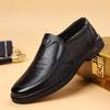 Autumn Style Genuine Leather Slip-on Shoes for Middle-aged Men - Comfortable & Casual