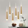 Modern Led Pendant Lights Nordic Acrylic Long Tube Hanging Lamps Droplight Restaurant Dining Room Bedroom Bar Pendant Lamps