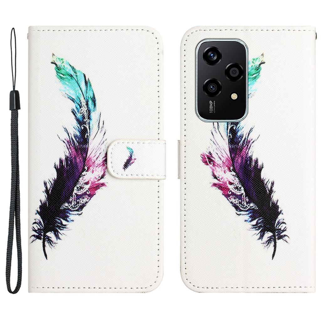 Etui na Honor 200 Lite Tekstura krzyżowa Skóra Wzór klapki Pokrowiec na telefon