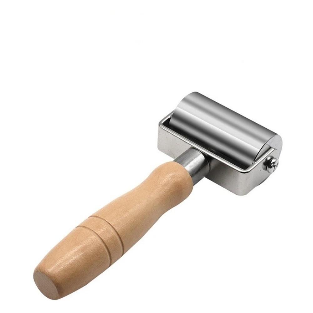 Wooden Handle Leather Press Edge Roller Iron Roll Edge Pressing Leather Roller Tool Platen Tools Handmade Design