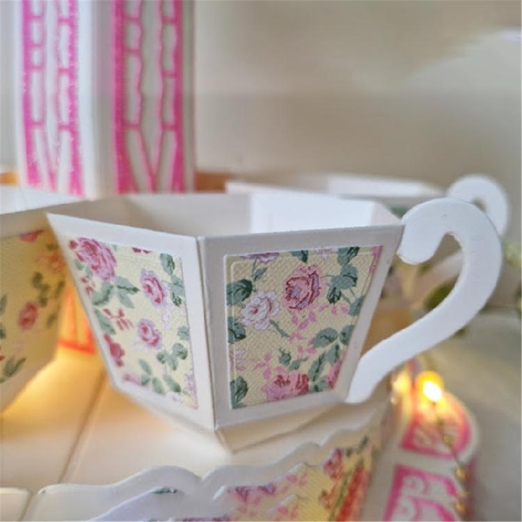 3D Rotating Cup Metal Cutting Dies Templates Molds Embossing Stencils Die Cuts for Scrapbooking Cards Making Decorations